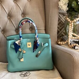 ❌SOLD❌Authentic Hermes Blue Atoll Birkin 30 Togo PHW